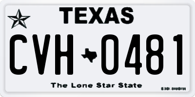 TX license plate CVH0481