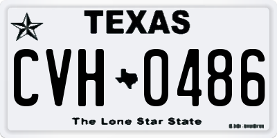 TX license plate CVH0486