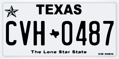 TX license plate CVH0487