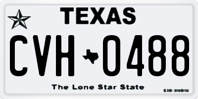 TX license plate CVH0488