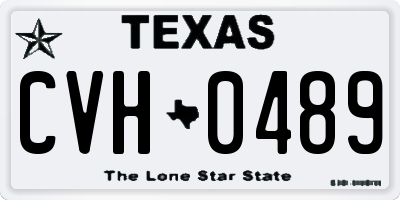 TX license plate CVH0489