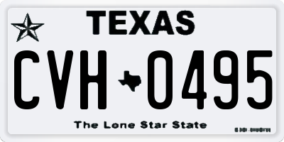 TX license plate CVH0495