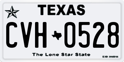 TX license plate CVH0528