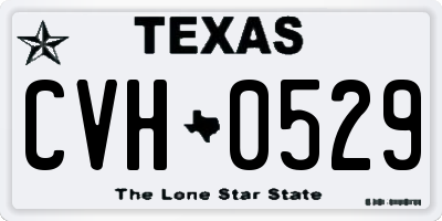 TX license plate CVH0529