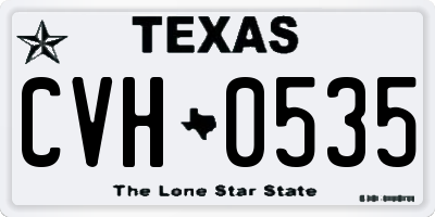 TX license plate CVH0535
