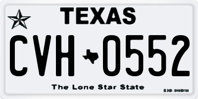 TX license plate CVH0552