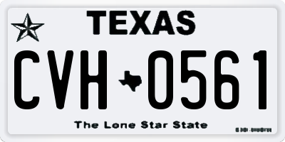 TX license plate CVH0561