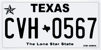 TX license plate CVH0567