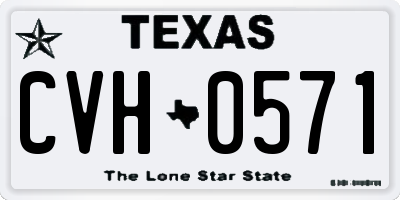 TX license plate CVH0571