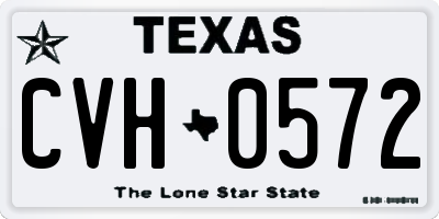 TX license plate CVH0572