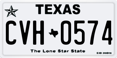 TX license plate CVH0574