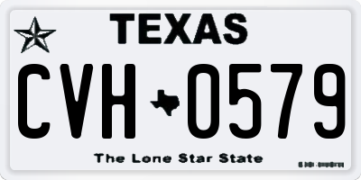 TX license plate CVH0579