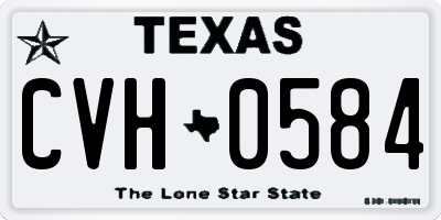 TX license plate CVH0584