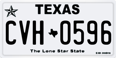 TX license plate CVH0596