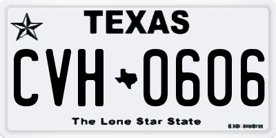 TX license plate CVH0606