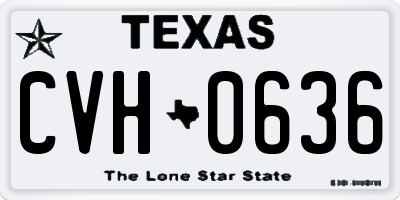 TX license plate CVH0636