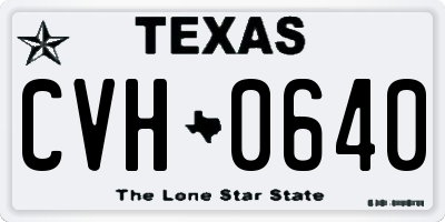 TX license plate CVH0640