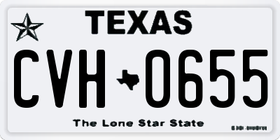 TX license plate CVH0655