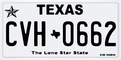TX license plate CVH0662