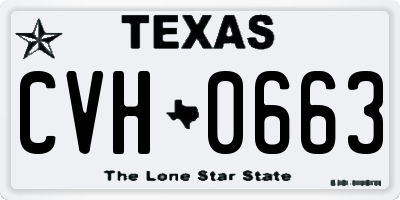 TX license plate CVH0663