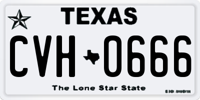 TX license plate CVH0666