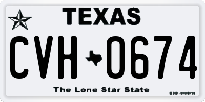 TX license plate CVH0674