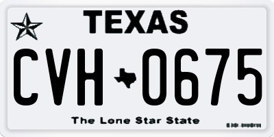 TX license plate CVH0675
