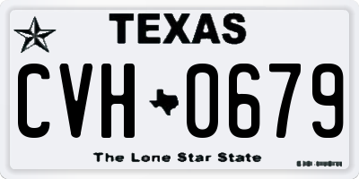 TX license plate CVH0679