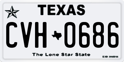TX license plate CVH0686