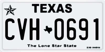 TX license plate CVH0691