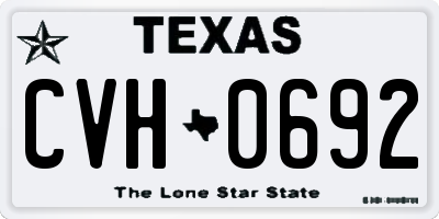 TX license plate CVH0692