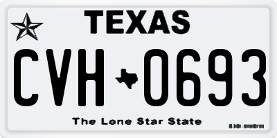 TX license plate CVH0693