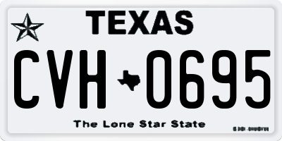 TX license plate CVH0695