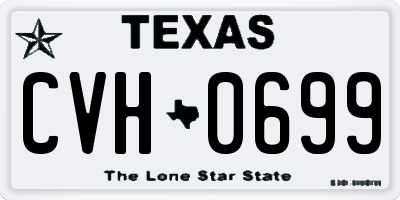 TX license plate CVH0699