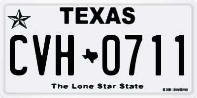 TX license plate CVH0711