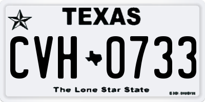 TX license plate CVH0733
