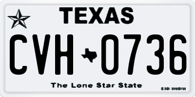 TX license plate CVH0736