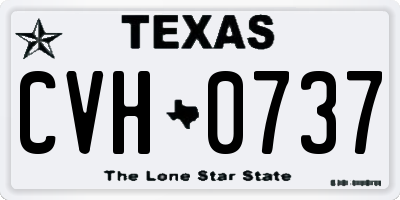 TX license plate CVH0737