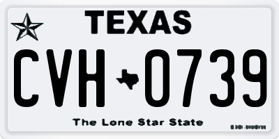 TX license plate CVH0739
