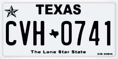 TX license plate CVH0741