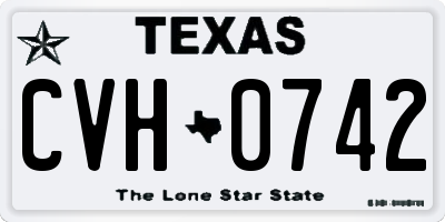 TX license plate CVH0742