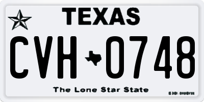 TX license plate CVH0748