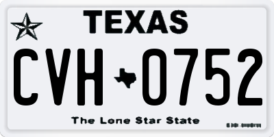 TX license plate CVH0752