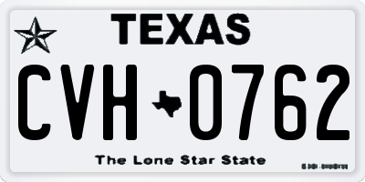 TX license plate CVH0762
