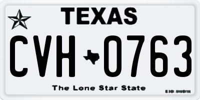 TX license plate CVH0763
