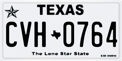 TX license plate CVH0764