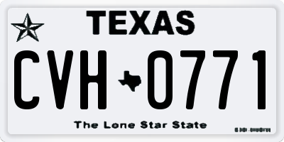 TX license plate CVH0771