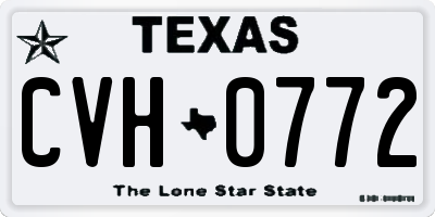 TX license plate CVH0772