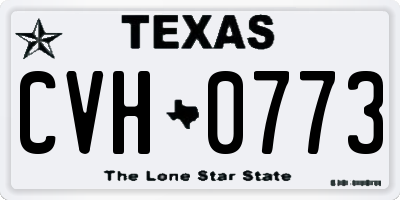 TX license plate CVH0773