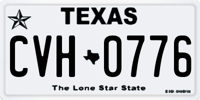 TX license plate CVH0776